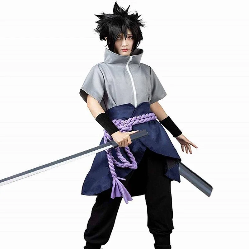 2024 Anime Cosplay Sasuke Suit Costume Halloween Cosplay Shoes Comic Uchiha Cos Suit Roleplaying Clothes Stage Performance Man