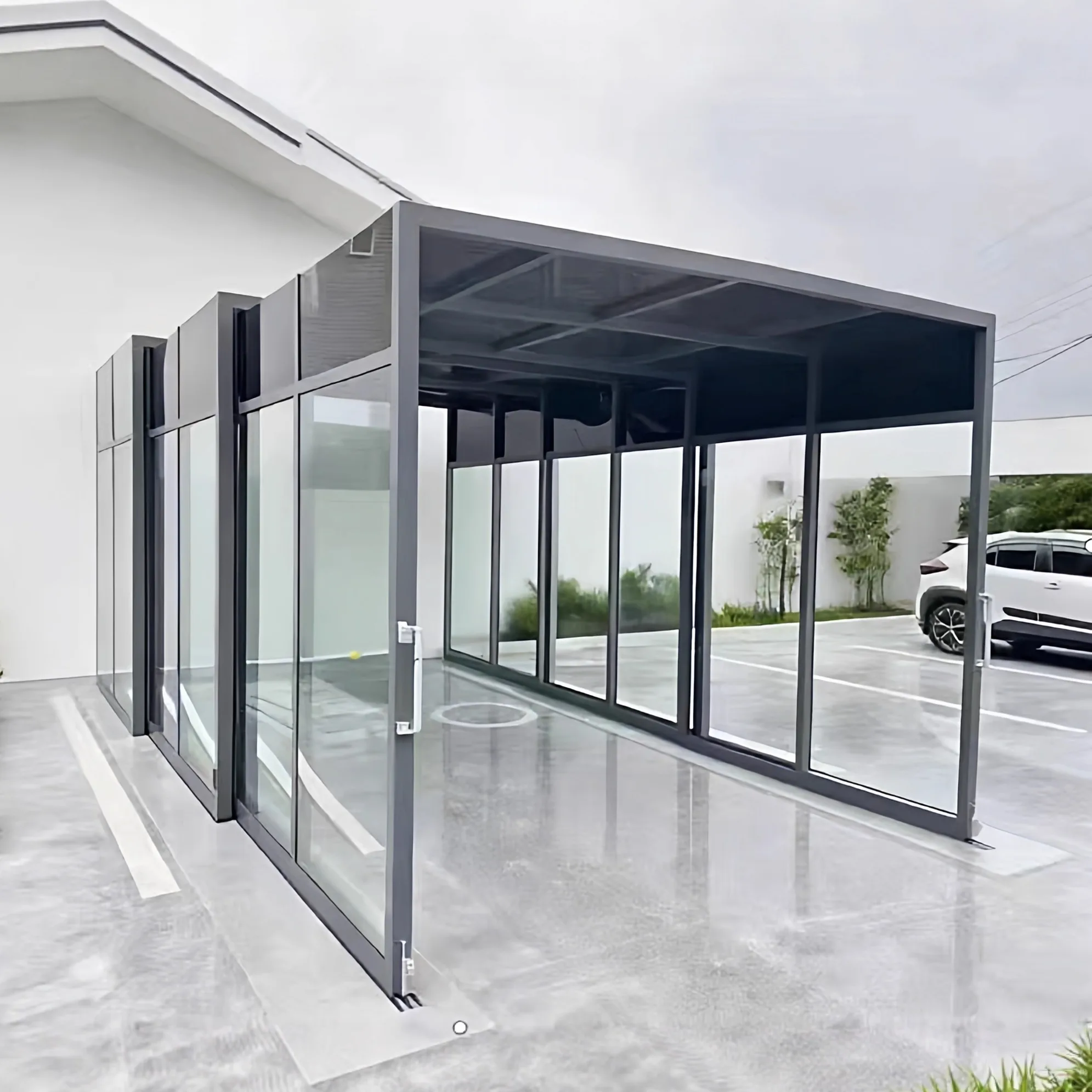 Push-pull starry sky sun room mobile custom outdoor restaurant outer swing shrink tent retractable sunshade