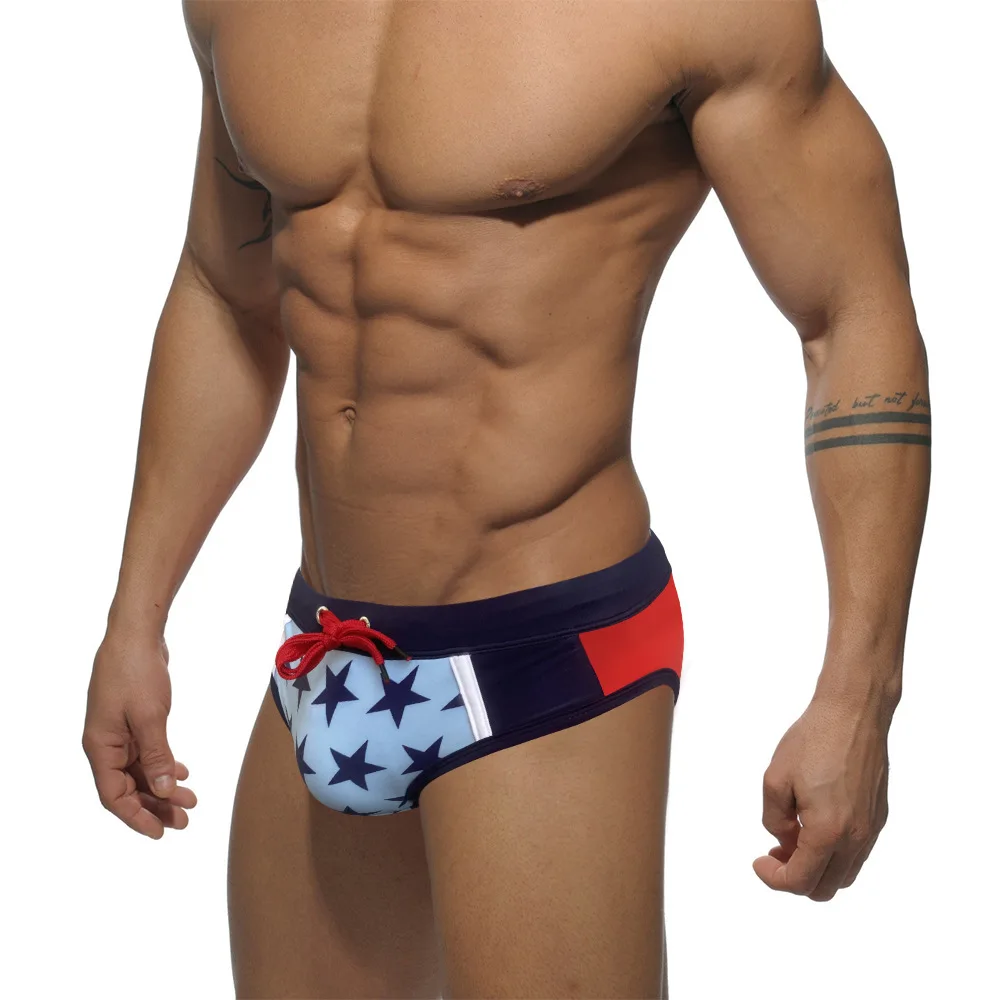 New Men's Swimming Trunks Fashion Sexy European And American Sports Triangle Swimming Trunks Seaside Beach Quick-Drying Swimsuit