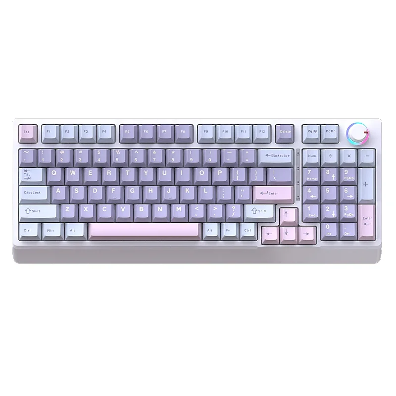 لوحة مفاتيح ميكانيكية SZBOX H98 98 مفتاحًا 3 أوضاع اتصال RGB لوحة مفاتيح الألعاب لألعاب الكمبيوتر المحمول والكمبيوتر الشخصي