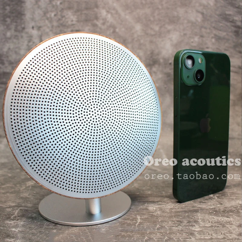 ลำโพงคอมพิวเตอร์สเตอริโอ TWS สำหรับใช้ในบ้านเพลงซับวูฟเฟอร์ไร้สายระบบสัมผัส NFC ลำโพงบุ๊คเชลฟ์ไม้ย้อนยุคมินิ