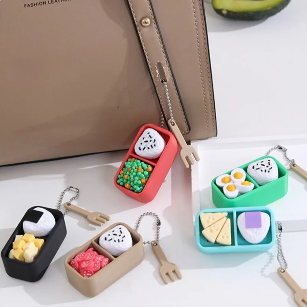 Japanese Style Sushi Keyboard Keychain Simulation Food Creative Fidget Keychain Cartoon Stress Relief Keychain Daily Carry