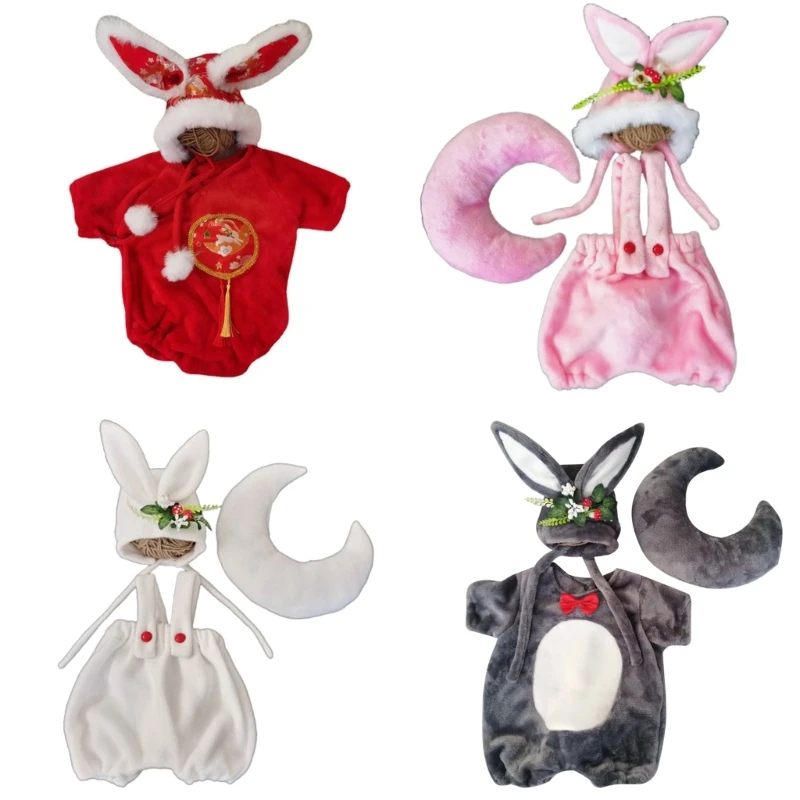 

Newborn Photography Costume Suit Rabbit Year Spring Festiva New Year Photo Props