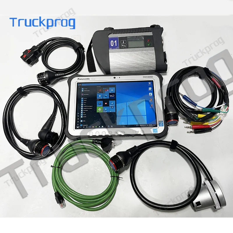 For Benz MB Star C4 Diagnostic Tool Full Chip SD Connect C4 Wifi Doip Multiplexer Car Truck Diagnostic Software+FZ G1 Tablet