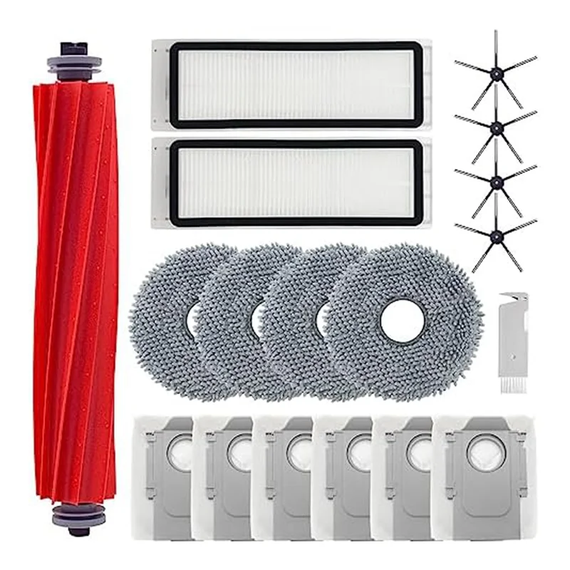 

A83G-Накладки для швабры, основная боковая щетка, мешки для пыли, сменный фильтр Hepa, набор аксессуаров для пылесоса Roborock Q Revo, робот-пылесос