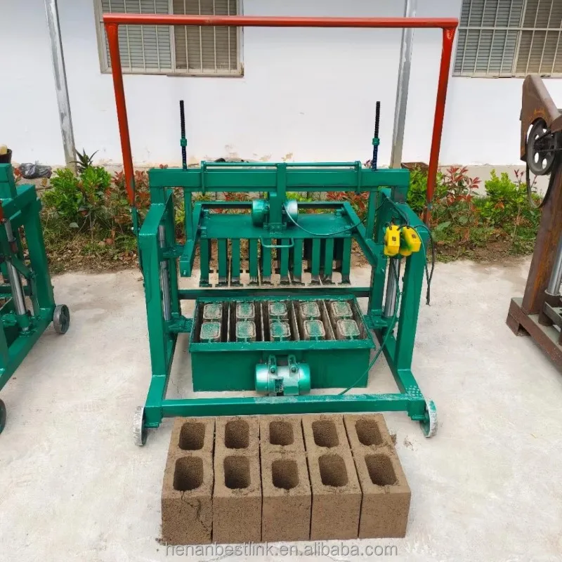 Made in China 3-45 Manual Mobile Brick Making Machine Small Mobile Block Making Machine
