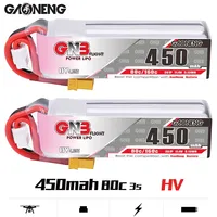 2PCS Gaoneng GNB 450MAH 3S 80C HV 11.4V Lipo Battery XT30 Plug for iFlight CineBee Indoor Cine Whoop BetaFPV Drone RC Quadcopter