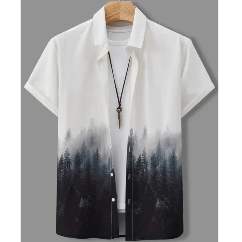 Zomer Mooi Landschap 3d Print Shirts Mannen Vrouwen Mode Shirt Casual Streetwear Shirt Met Korte Mouwen Blouse Man Kleding