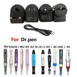 Group adaptateur Dr. Pen/câble de chargement USB, pour Dr. Pen A1/horizon/A7/M5/M7/M8/SEE/X5/MyM/E30