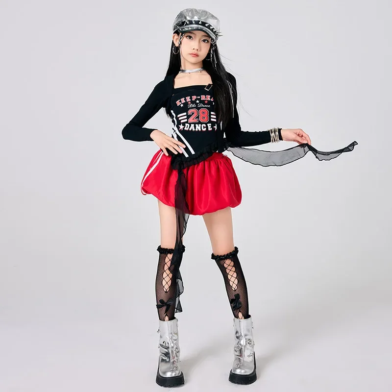Neue Kpop Hip Hop Kleidung Mädchen Jazz Dance Kostüm Weiß Schwarz Tops Mode Hosen Laufsteg Tragen Gruppe Bühne Tragen Straße Kleidung