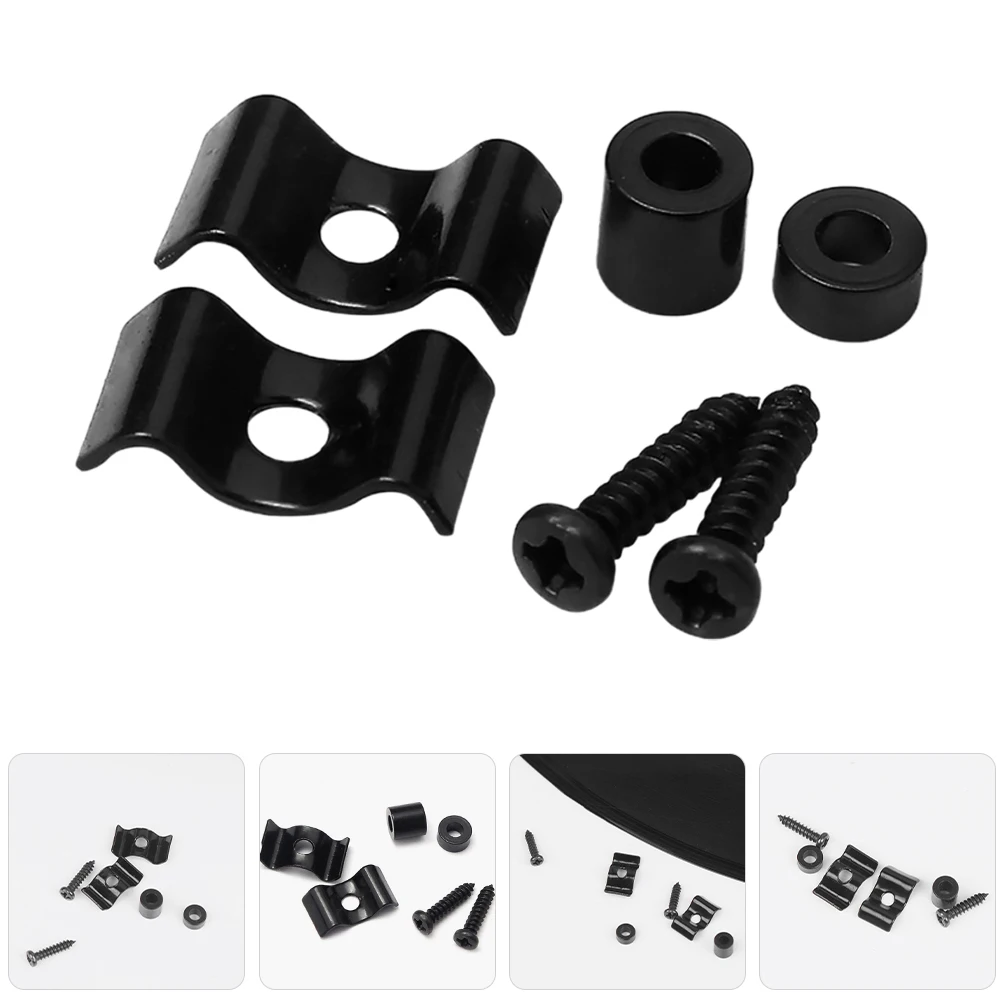 

Locks Headphone Buckle Electric Guitar Bass Parts String Black Retainer Screws Man