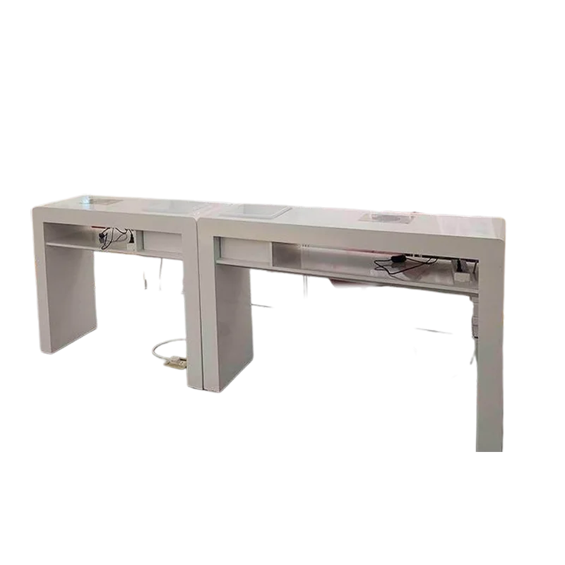 Japanese Bauhaus Nail Table Narrow Wabi Sabi Design European Nail Table Elegant Trendy Mesa De Manicura Nail Salon Furniture