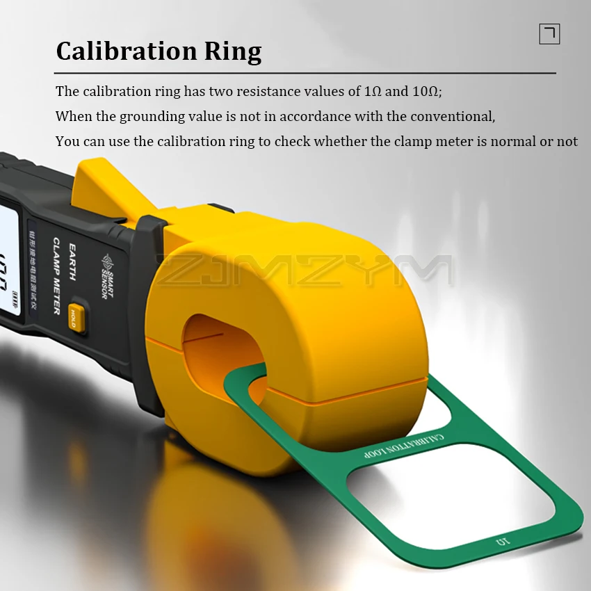 ST4100 Digital LCD Clamp Ground Resistance Meter Ground Earth Resistance Meter Tester Resistance range 0.010~500Ω Data Storage