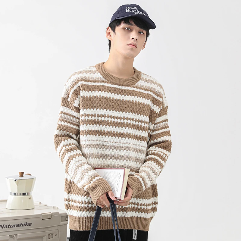 

Autumn And Winter Classic Pullovers Striped Design - Warm Sweater for Men England Style Trip