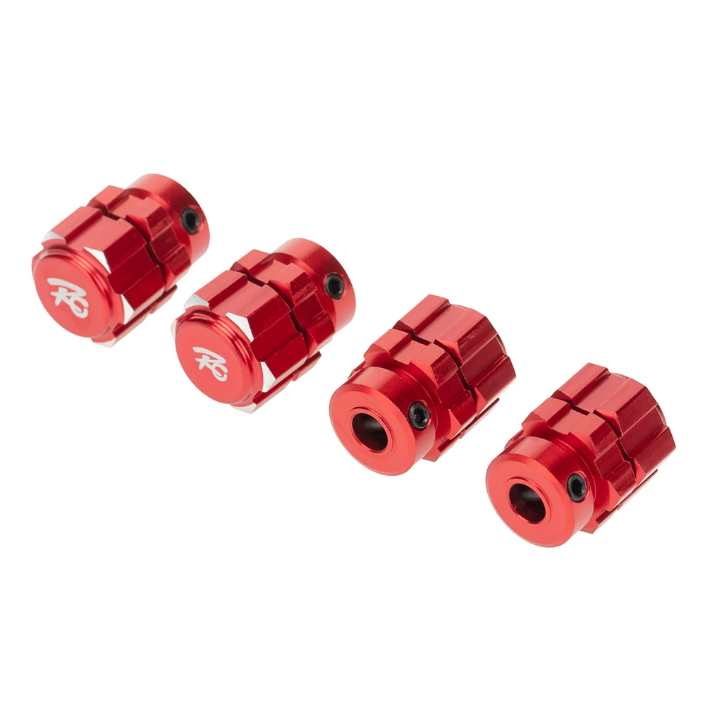 【STOCK】4Pcs 17mm Hex Nuts Adapter Splined Wheel Hubs Extension Combiner for 1/10 E- SUMMIT RC Car Parts,Red
