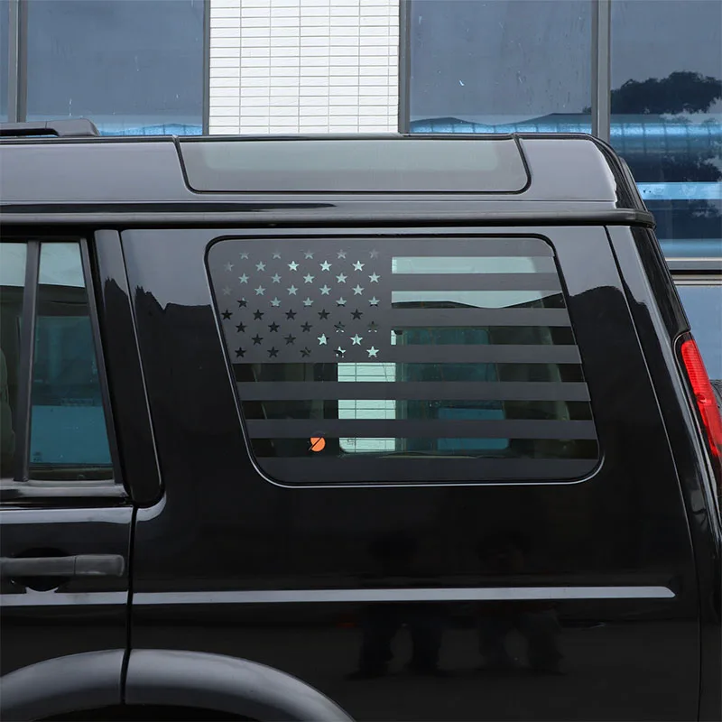 Zinky Car Rear Side Glass Vinyl Decal Sticker for Land Rover Discovery 2 LR2 1998-2003 Black Exterior Modification Accessories