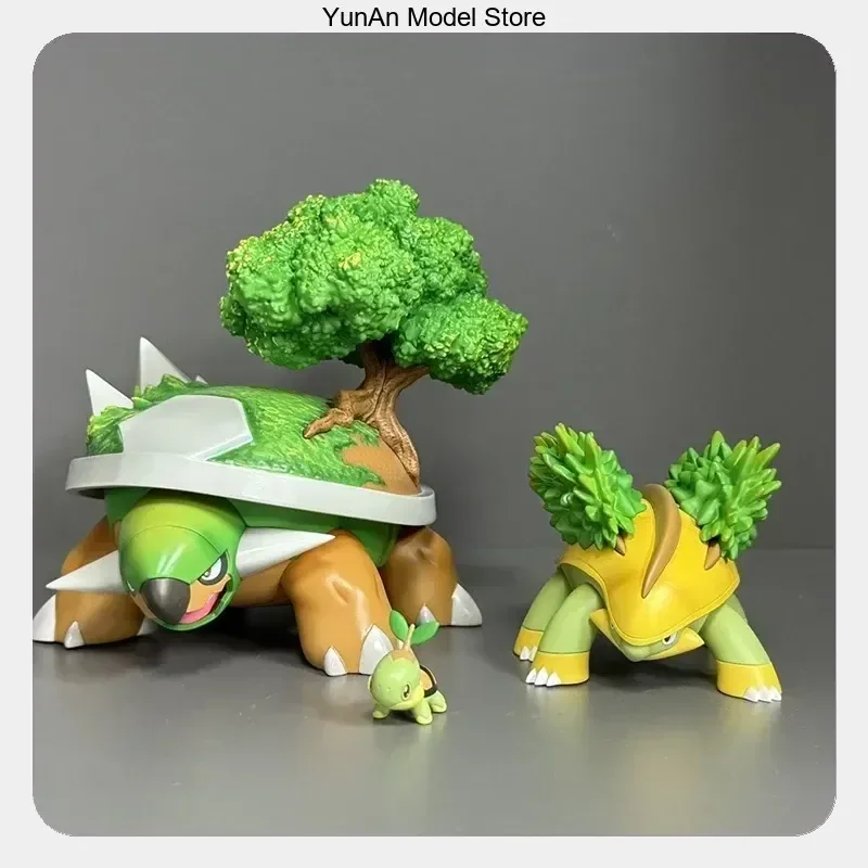 

Anime Figure Statue Model Desktop Decoration Turtwig Grotle Torterra Evolution Set