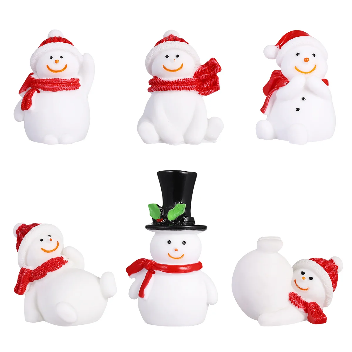 

13Pcs Micro Landscape Snowman Unique Desktop Ornament Set for Home Office Decoration Xmas Holiday Gift Collection Display