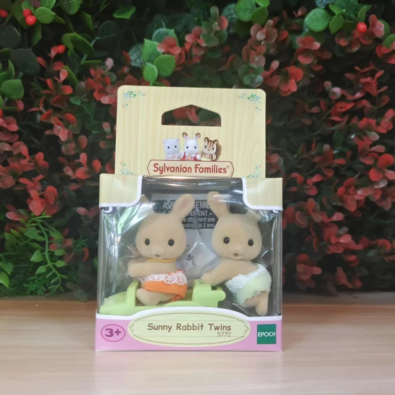 Sylvanian Families Calico Critters Girl Kids Toys Miniature Doll Toys For Children Twins Series Elephant Floral Cat Sunny Rabbit