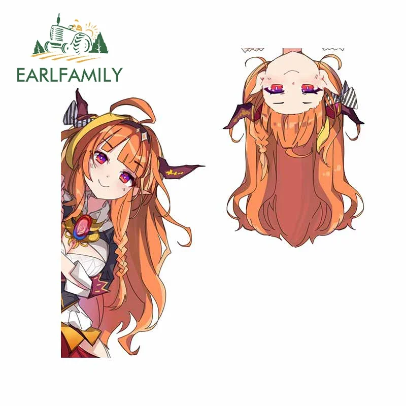 EARLFAMILY 13 cm für Kiryuu Coco Hololive Autoaufkleber, modische kreative Aufkleber, Sonnenschutz, kratzfest, kreatives Autoetikett