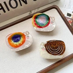 YHJ Dreamy Snail Hair Claw Colorful Cute Design Cartoon Acetate Hair Claw Clips Hair Accessories for Women Girls