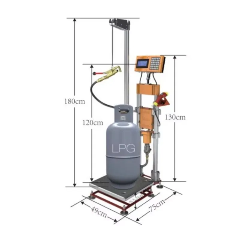 For ATEX LPG Cylinder Refilling Machine Electric-Driven High-Accuracy Filling (2kg-120kg) Gas Station Chemical