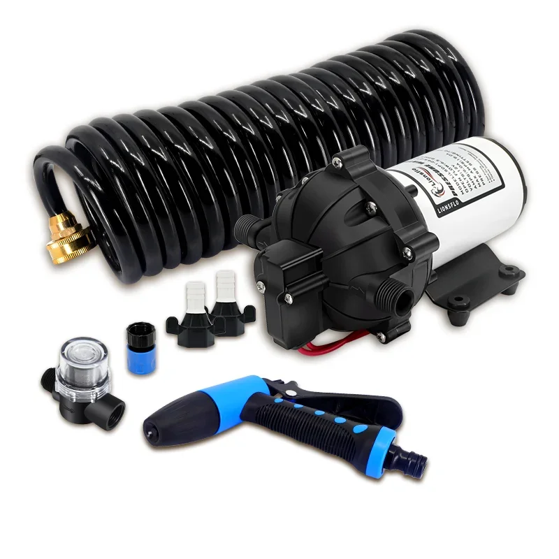 MAMBAFLO 51SERIES 12 Volt DC 6.5GPM Diaphragm Water Pump self-priming washdown pump kit car washer high pressure boat marine