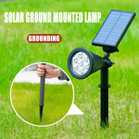 LED Solar Spotlight Tree Lights Outdoor Waterproof Super Bright Ground Plug-in Light Landscape Courtyard Light Solar Lawn Lights