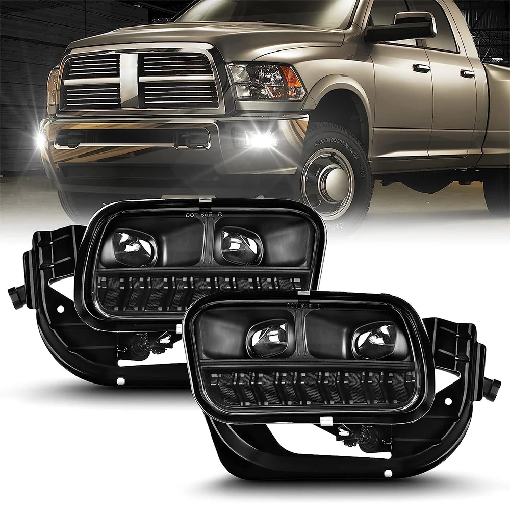 

LED Fog Lights for Dodge Ram 1500 2009-2012 & Dodge Ram 2500 2010-2018 & Dodge Ram 3500 2012-2018 Pickup Truck Bumper Fog Lamps
