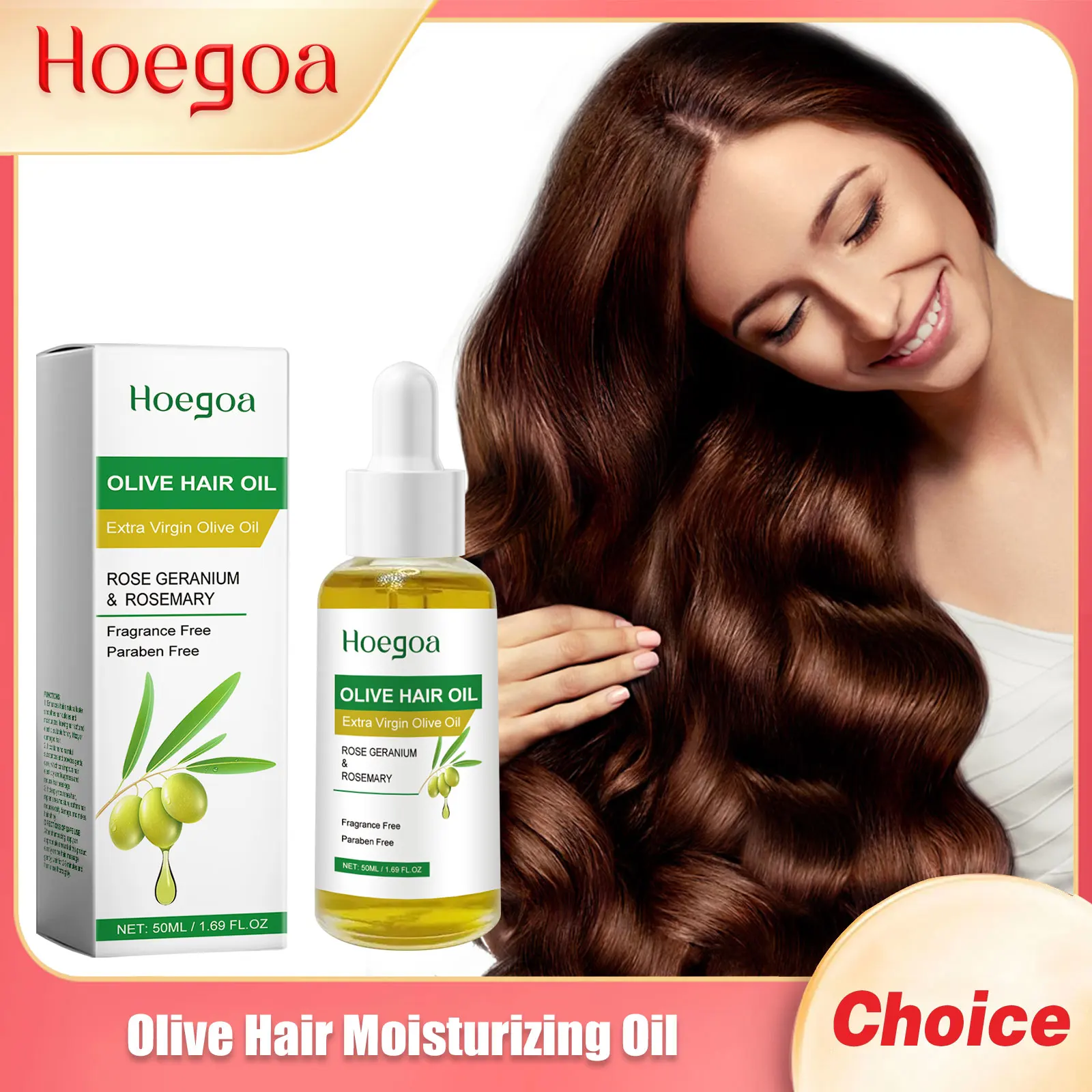 

Hoegoa Olive Hair Moisturizing Oil Scalp Repair Reduce Damaged Deep Nourishing Keep Smooth Restore Thicker Hair Growth Oils 50ml