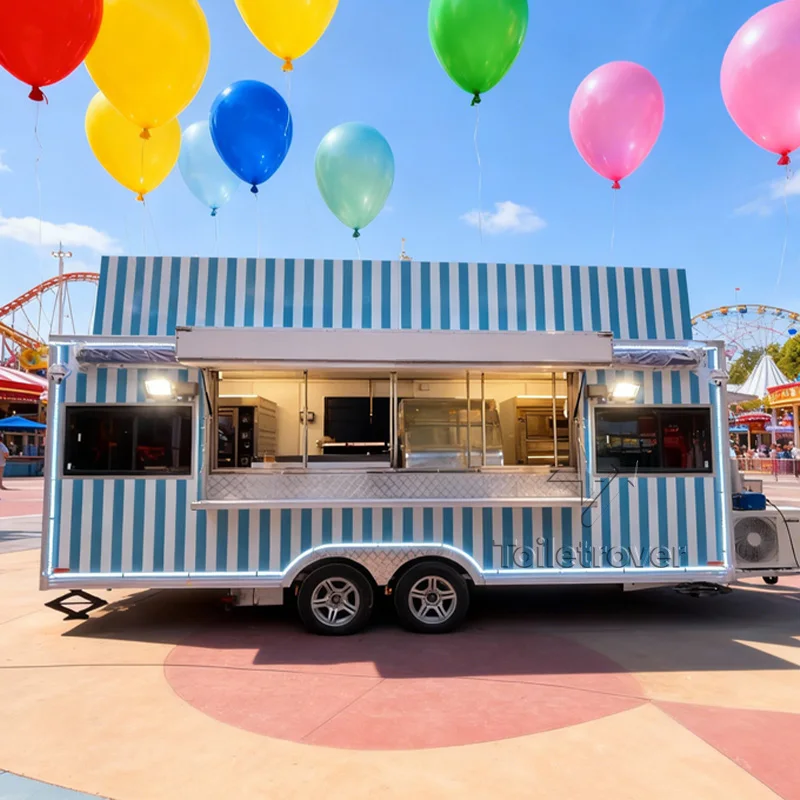 

Street Mobile Fast Food Truck Trailer Doner Kebab Burger Tacos Fried Chicken Food Truck Caravan for Sale