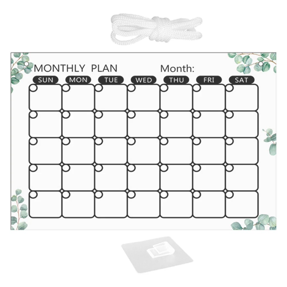 

s Acrylic Home Office Hanging Writing Transparent Desk Note Board Rope 80cm Acrylic Memo Board School Supply