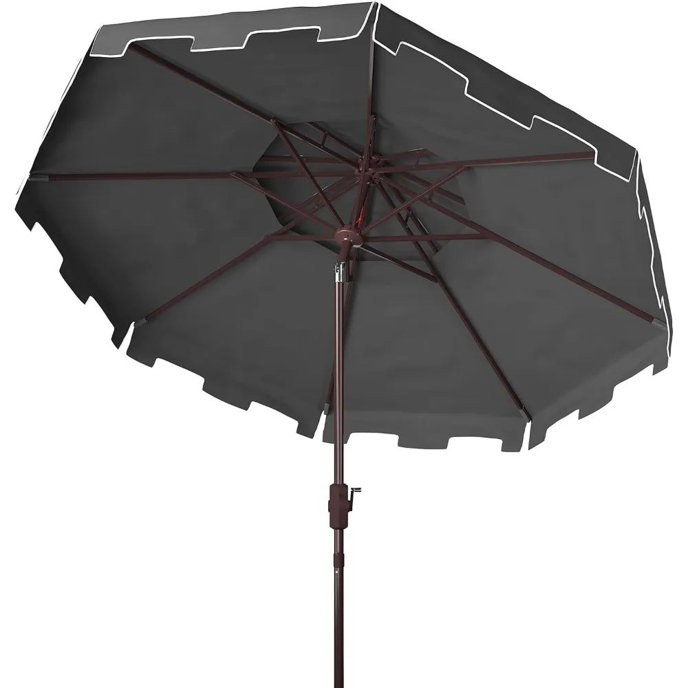 Outdoor Collection Zimmerman grijs/wit 9FT dubbele marktparaplu