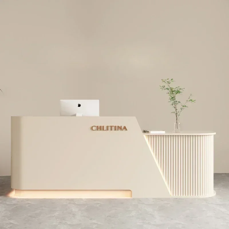 Versatile Modern Computer Reception Counter Checkout Minimalist Reception Desks Restaurant Table