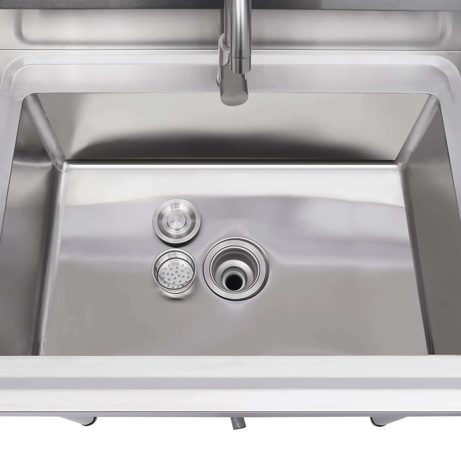 Kitchen sinks-Versatile Stainless Steel Sink Set: Modern Design, Spacious Basin, and Practical Drainage for a Tidy Kitchen