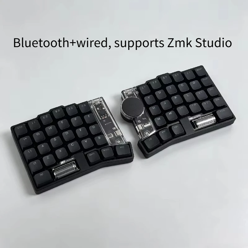 MIX Low Profile Touchpad Split Keyboard Kit Custom Dual Mode Wired 60 Layout CNC Support Zmk Qmk-Vial Keyboard Accessories DIY