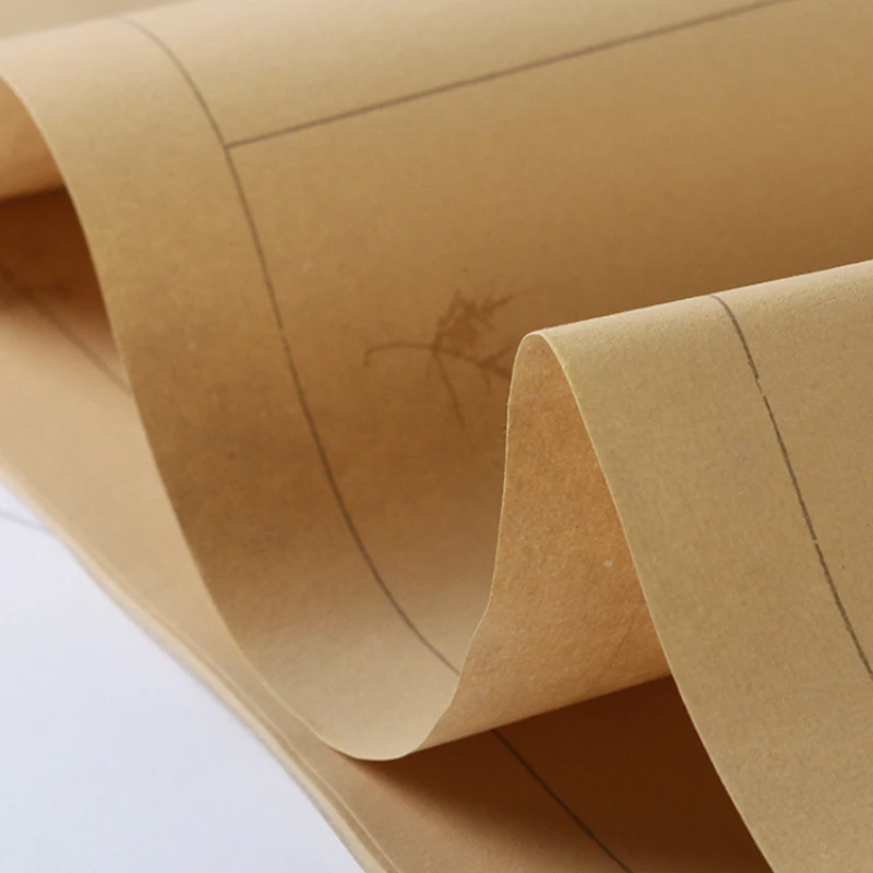 Half-Ripe Rice Paper Chinese Poetry Lattice Pastel Wadang Xuan Paper Maple Pattern Calligraphy Works Special Papier Papel Arroz