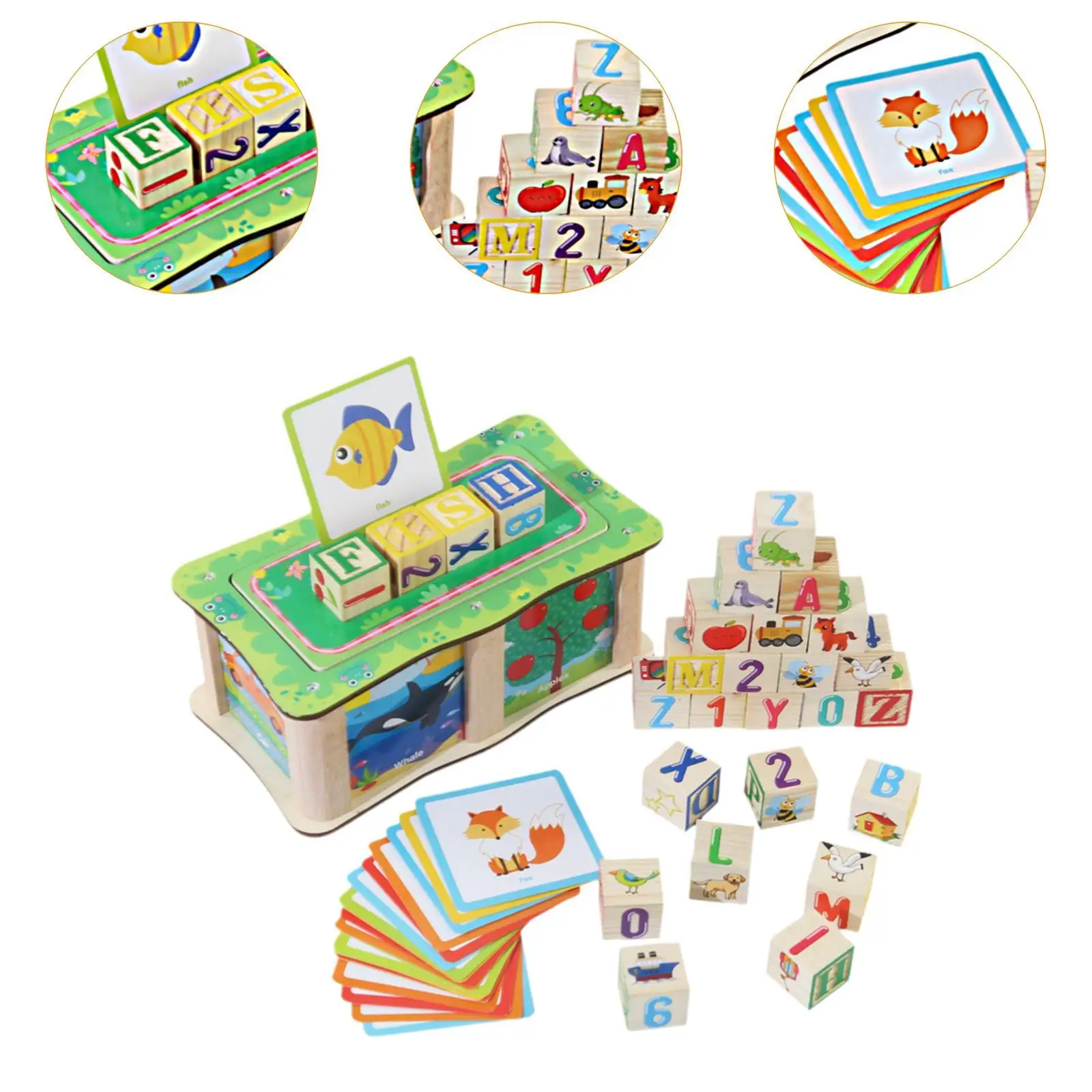 Jeu de Lettres Assorties, Carte Flash de Lecture pour Enfant de 3, 4 et 5 Ans