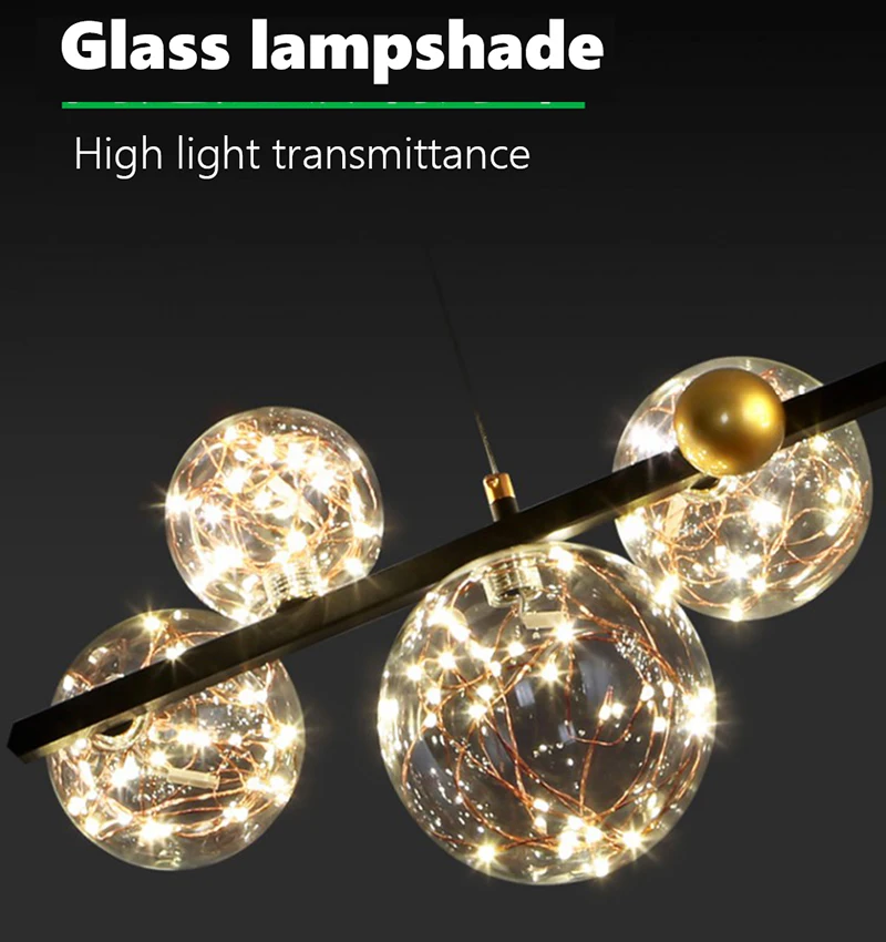 Starry Cluster Dining Pendant Lights Nordic Linear Adjustable Ceiling Lighting for Home Decor Kitchen Island Restaurant Café Bar