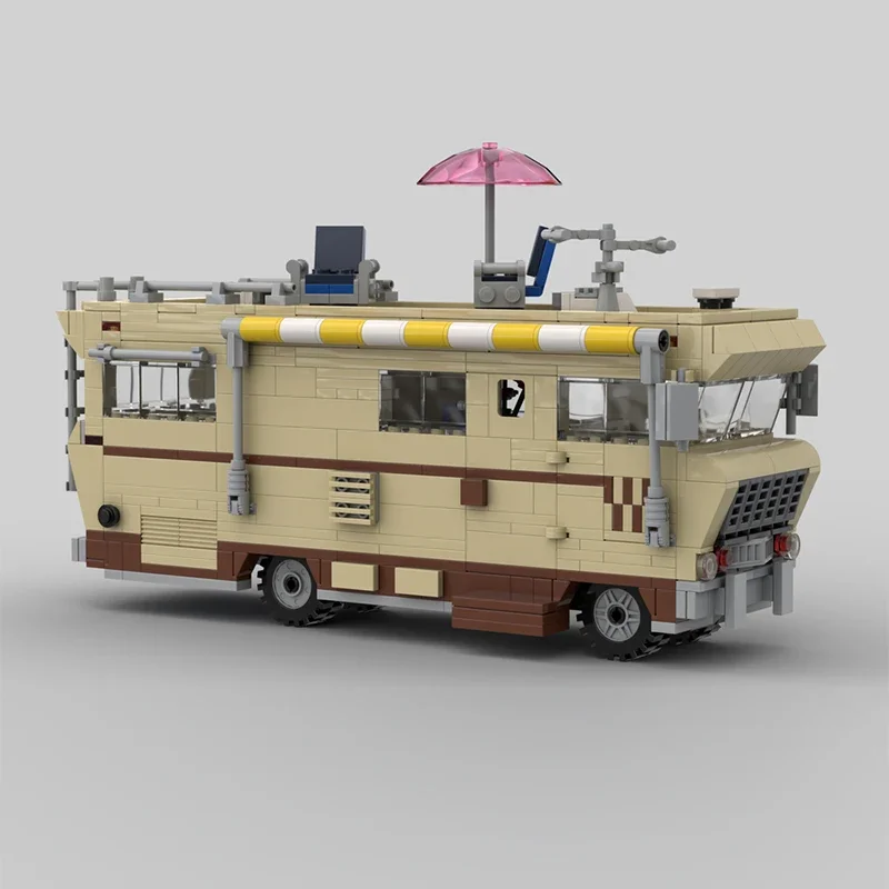 Popular Movie Model MOC Building Bricks Leisurely Camping Vehicle Modular Technology Gifts Holiday Assemble Children Toys Suit