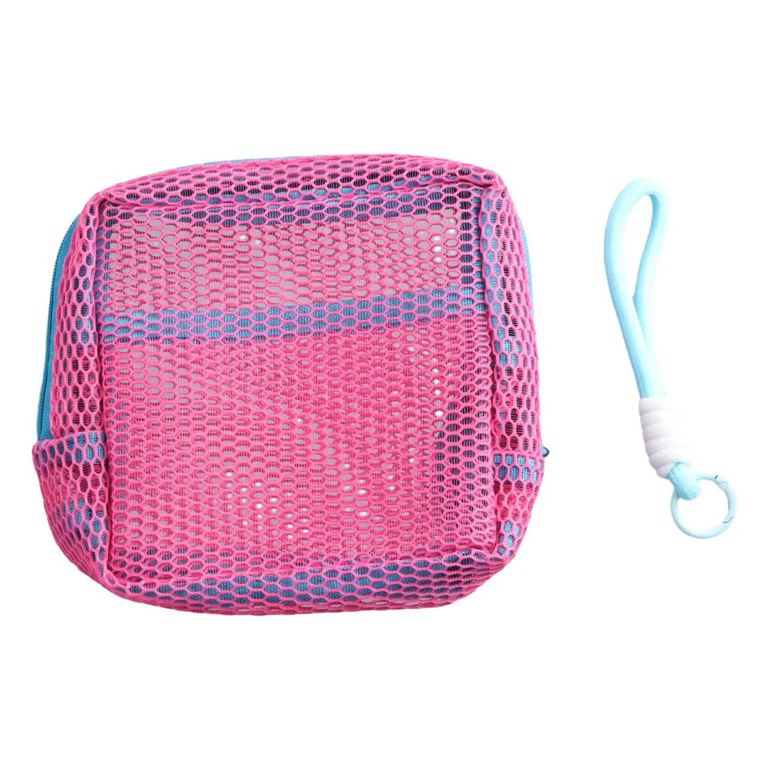Portable Square Cosmetic Storage Bag With Zipper, Multi-purpose Sundries Storage Bag,Stylish Lightweight Mesh Cosmetic Bag