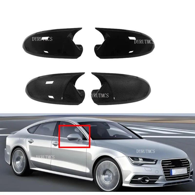 

Подходит для Audi A6 C7 C7.5 S6 4G RS6 2012-2018 автомобильное боковое зеркало заднего вида, крышка крыла, наклейка на корпус заднего вида, отделка из углеродного волокна