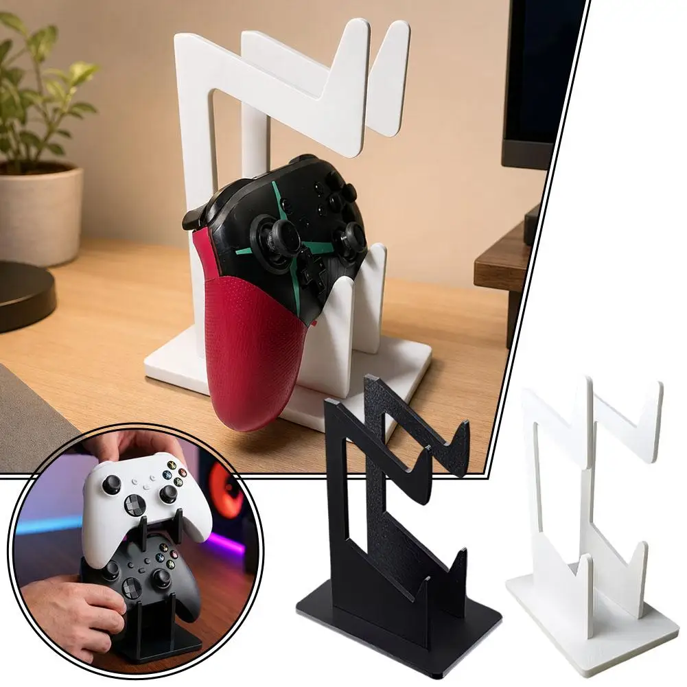 Support pour deux manettes sans fil, accessoire de rangement pour manettes de jeu, organisateur universel pour consoles de jeu, antidérapant, compatible avec PS5, Xbox et Switch.