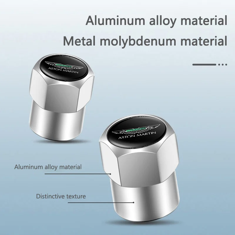 Aston Martin Aluminium Ventieldopjes - Set van 4 stuks in het goud