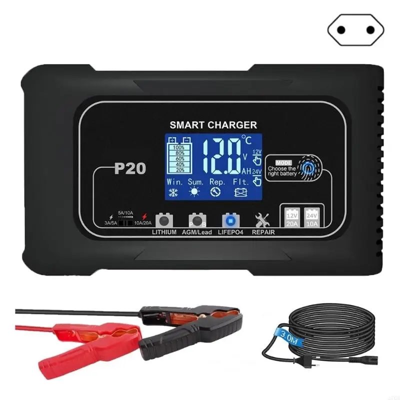 

Fully Automatic 20A Car Battery Supports Lithium More Batteries 12V 24V