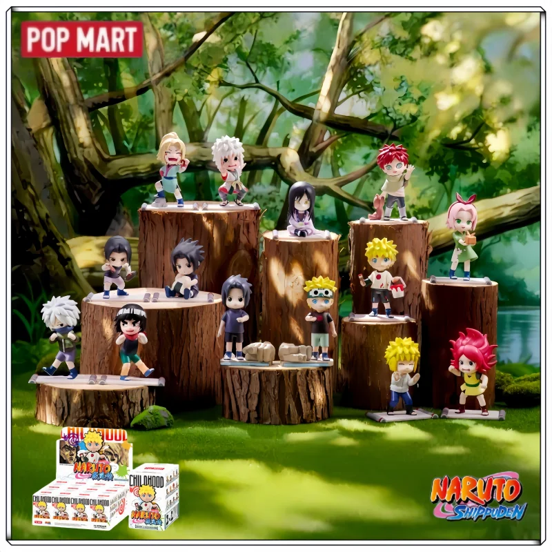 

Genuine New Popmart Naruto Shippuden Childhood Series Blind Box Anime Figure Ornament Trendy Collection Desktop Decor Toy Gift