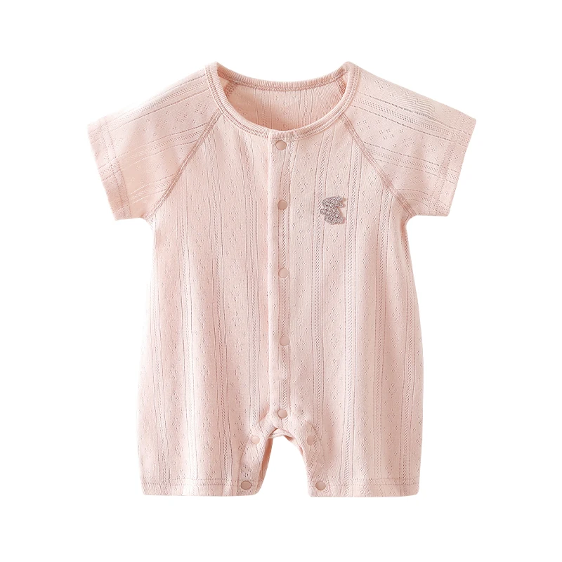 Baby Spring and Summer Romper, Pure Cotton, Seamless, Class A, Thin Long-Sleeve Air Conditioning Clothing, Infant Stretchy Jumpsuit, Cool Feeling