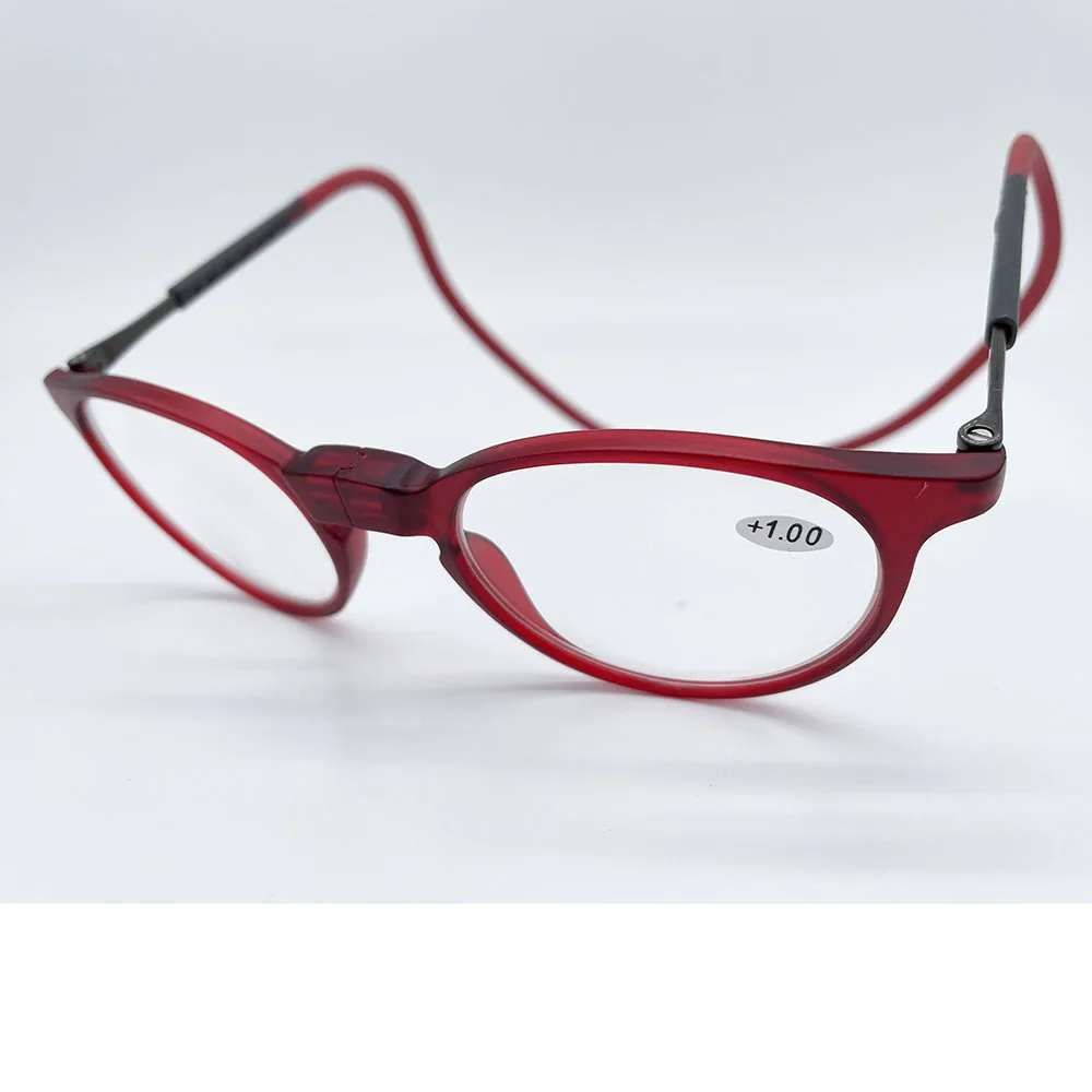 Bequeme, weiche TR-Lesebrille mit magnetischer Absorption und hängendem Hals für Damen und Herren – Detail 4