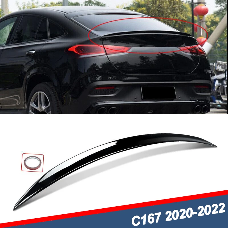 

FOR MERCEDES GLE COUPE C167 Rear Spoiler GLOSS BLACK GLE350 GLE400 GLE63 2020 2021 AMG STYLE REAR BOOT SPOILER WING Auto Parts