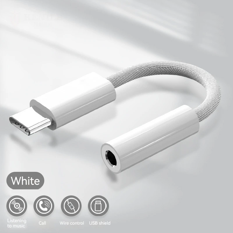 Headphone USB C to 3.5mm Female 3.5 Jack Wire Adapter Cable Type C to Aux Audio Dongle Adapter for Samsung Galaxy iPad Pro Pixel